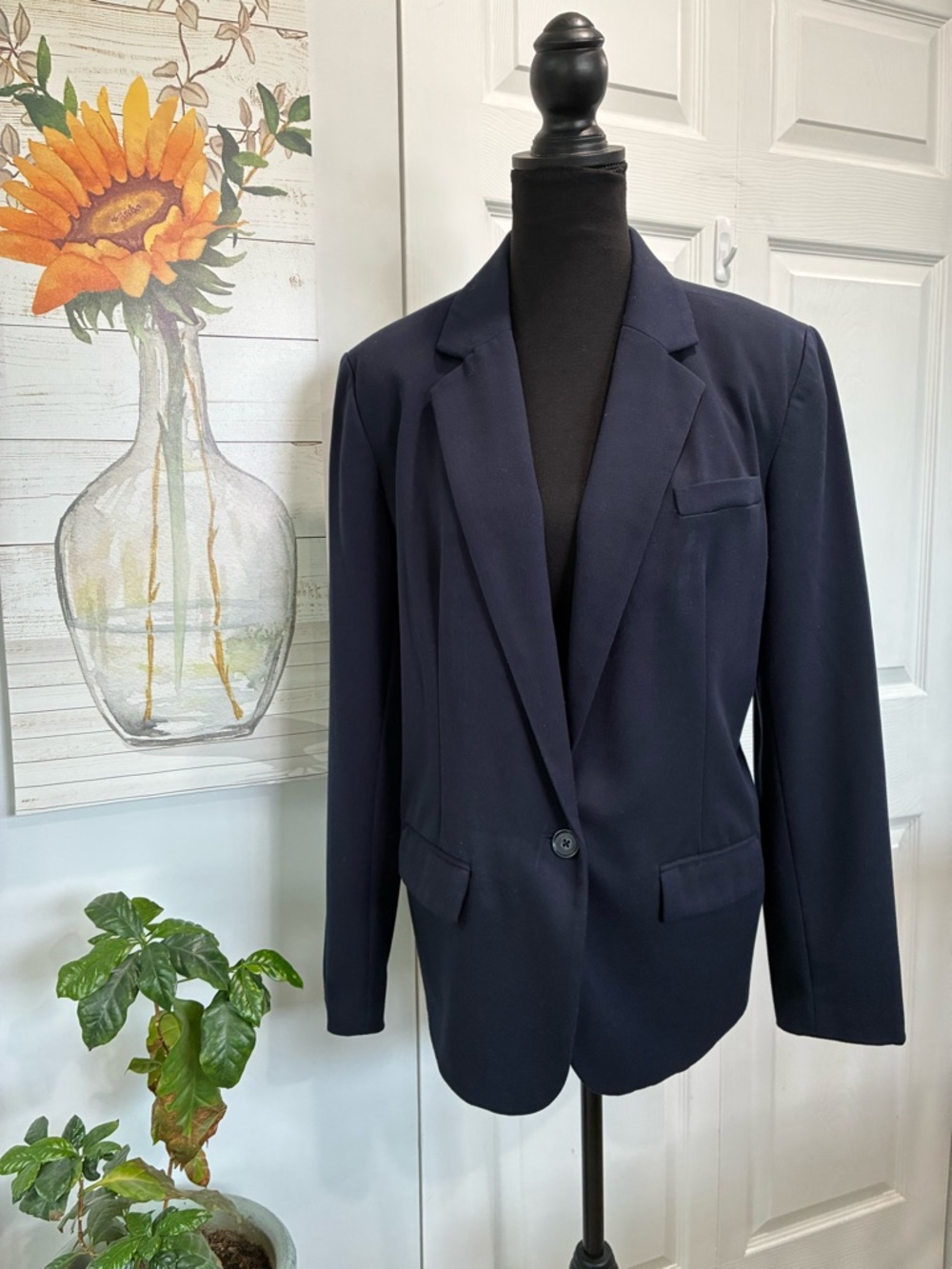a new day Navy Blazer with Striped Lining